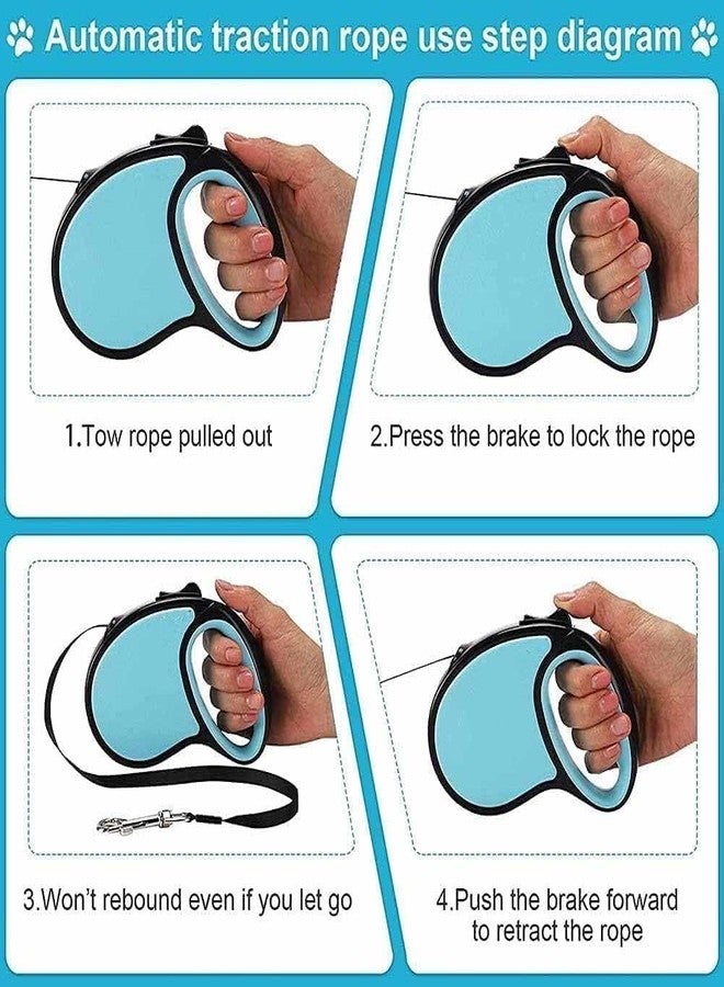 calldrishe Smart Pet Leash Automatic with Padded Feature and Feather Decoration for Dogs Dog Traction Rope Chain Automatic Retractable Dog Walking Rope Pet Leashes Retractable Pet Leash (3M-15Kg) - Image 5